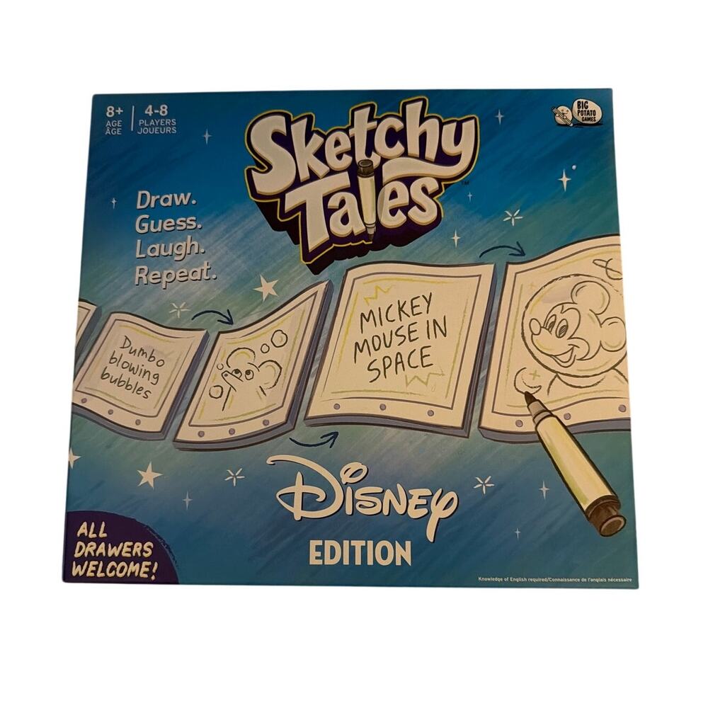 Stretchy Tales Disney Edition Board Game Family Game Night Art Kids Games